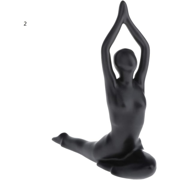 Statuer, skulpturer, keramiske figurer, abstrakt yoga jente