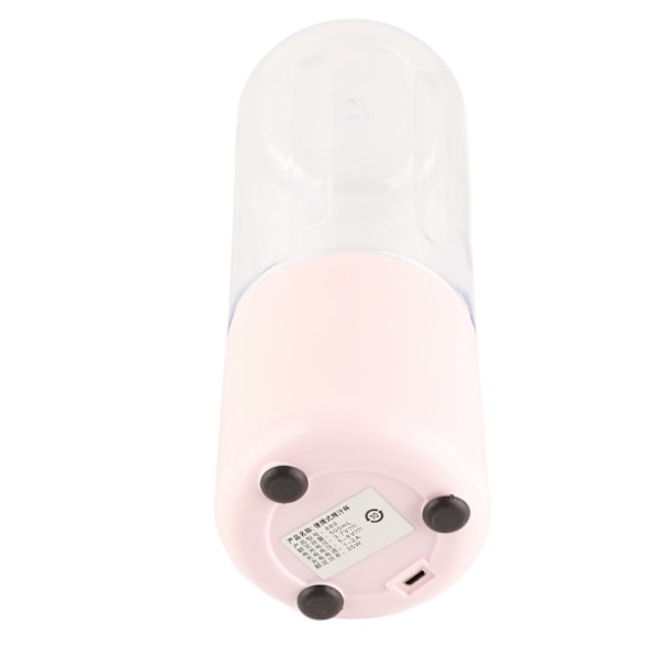 Juicer Maskin Bärbar 500ml Mini Rosa Juice Extractor 6 Blad USB Laddning Juice Maker för Frukter Grönsaker