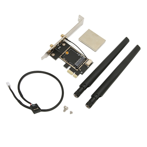 NGFF M.2 til PCIE Adapterkort Plug and Play NGFF til PCIE Trådløst Nettverkskort med Dekselantenne Elite Modell Dekselantenne