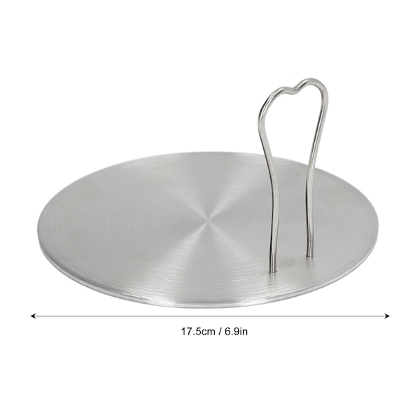 Varmefordelerplate i rustfritt stål Induksjonsplate Elektrisk induksjonskomfyr Diffusoradapter for hjemmekjøkken 18# 17,5 cm / 6,9 tommer