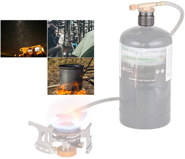 2 st Campingkök Adapter 1 Lb Propantank Ingång EN417 Lindal