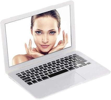 1 stk. Laptop-formet Makeup Spejl Mini Bærbart Lommespejl Kompakt