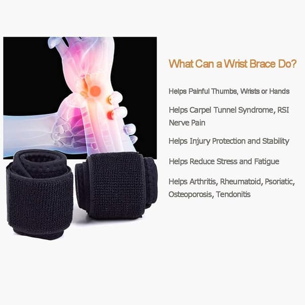 Sort bånd elastisk håndledsbandage - Håndledsbeskytter