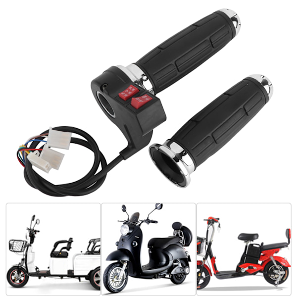 1Pair 3 Speed Control Throttle Handle Grips for Electric Bike with Forward and Reverse Gear