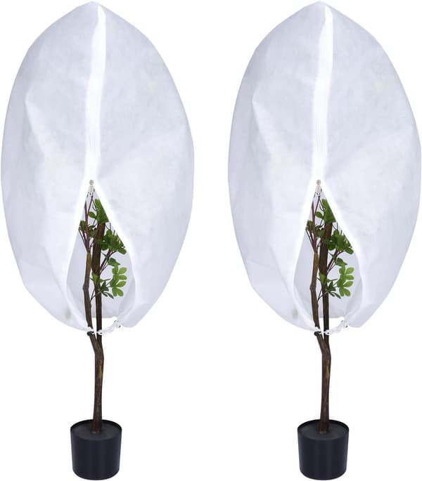(2-pack, 80x100 cm) Växtfleece Frostskydd, Utomhusväxtskydd