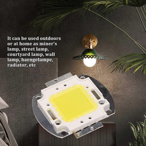 LED-chip 100W 7500lm Vit Glödlampa Spotlight Högintegrerad DIY