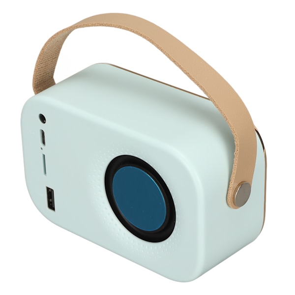 Bluetooth-högtalare Stereo HiFi-ljud USB-laddning Retro Bärbar Trådlös Högtalare för Hemma Resa Blå