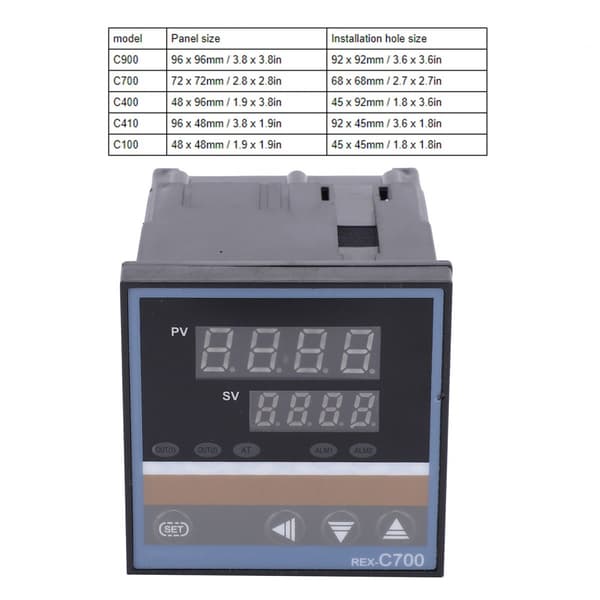 Temperaturregulator Noggrannhet Digital Termostatbrytare REX‑C700FK02‑VxDA 220V