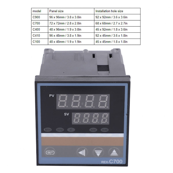 Temperaturregulator Nøjagtighed Digital Termostat Switch REX‑C700FK02‑VxDA 220V