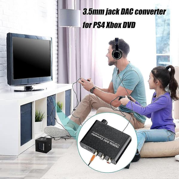 5.1ch Dac Konverter Audio Dekoder Digital Optisk Koaksial Toslink Til Rca 3.5mm Jack Støtte For Dolb