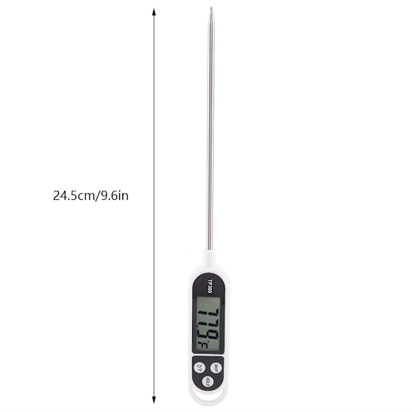 Digital Precisionsmatlagningstermometer, snabbläsande termometer för kött med lång rostfri sond, noggrannhet ±0,5℉ för säker förvaring