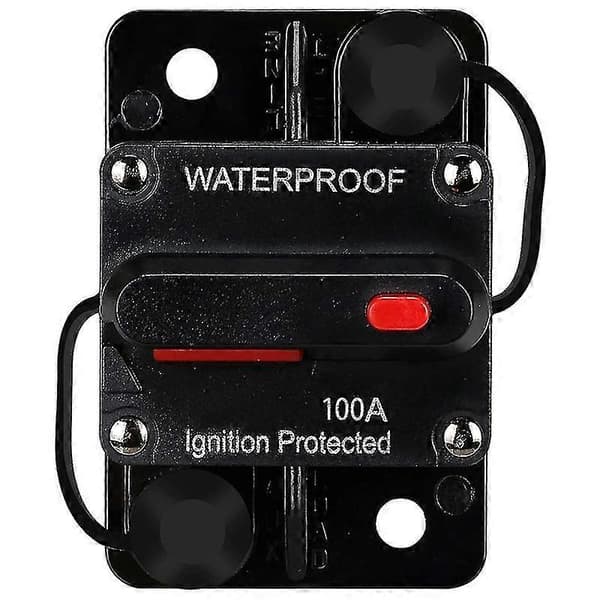 Vanntett Strømbryter, med Manuell Reset, 12v-48v Dc, 100a, for Bil Marine Trollingmotorer Båt Pr
