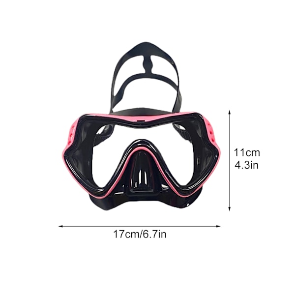 Lila transparent snorklingsset, snorkling torr topp snorkel och härdat glas simning dykning snorklingsmask, 180°HD vy, ingen läcka