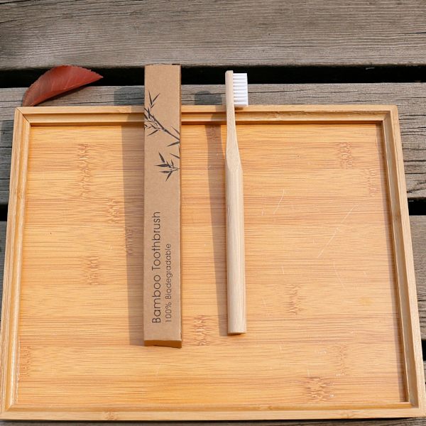 Set med 3 st Bambu Tandborstar