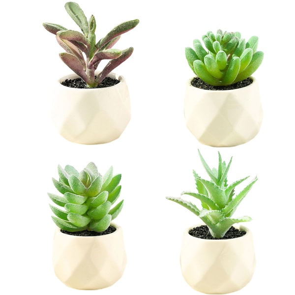 4pcs fake flower succulent bonsai creative decoration