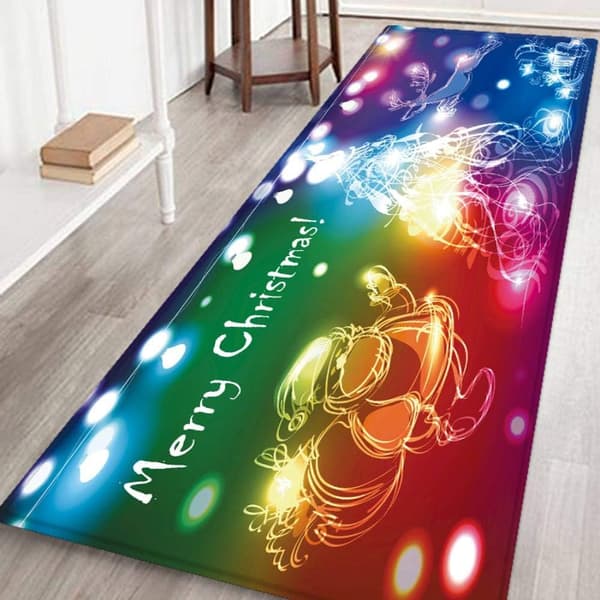 3D Sklisikkert Gulv Juleprint Teppe Stuegulv A1 60*180cm