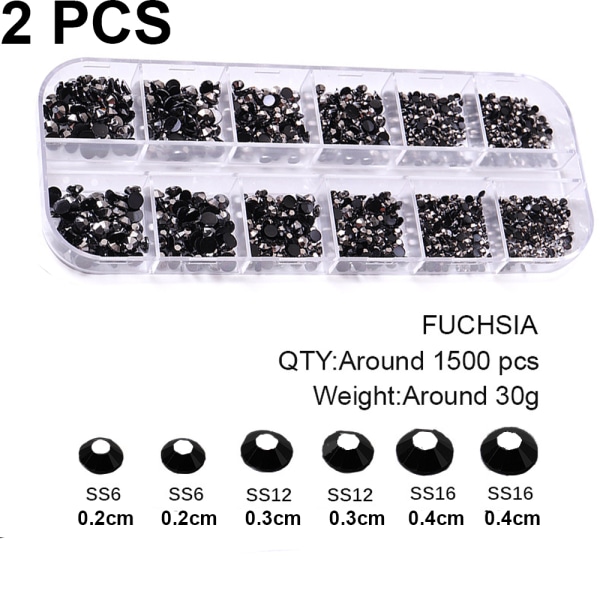 Flat Back Glass Rhinestones Crystals for Nail Art style 9
