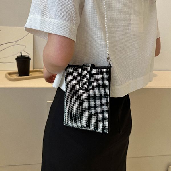Kvällshandväska Damhandväska Metallnät Liten crossbody väska