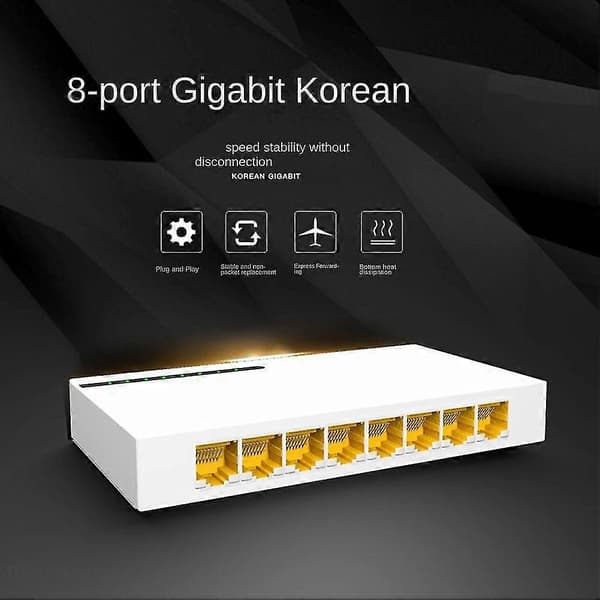 8 Port Und S Gigabit Etet S Hjemme Splitter Moning S Eu Plugg