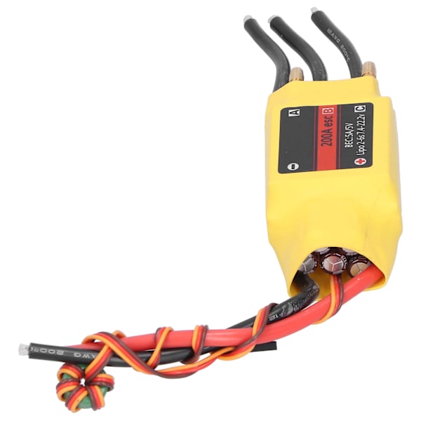 200A 2-vägs vattenkylning borstlös ESC elektronisk fartregulator för RC-båt luftfartyg modell