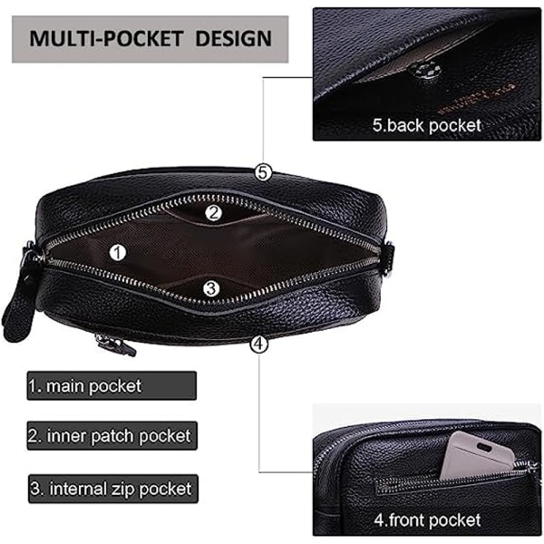 Crossbody-tasker til kvinder Crossbody kamera taske pung Tyk strop