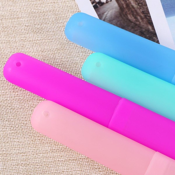 Hygienisk Resenär, Miljövänlig PP-Plast Portabel Tandborsthållare i Plast, Enkel Vacker Design för Bekväm Munvård På Språng