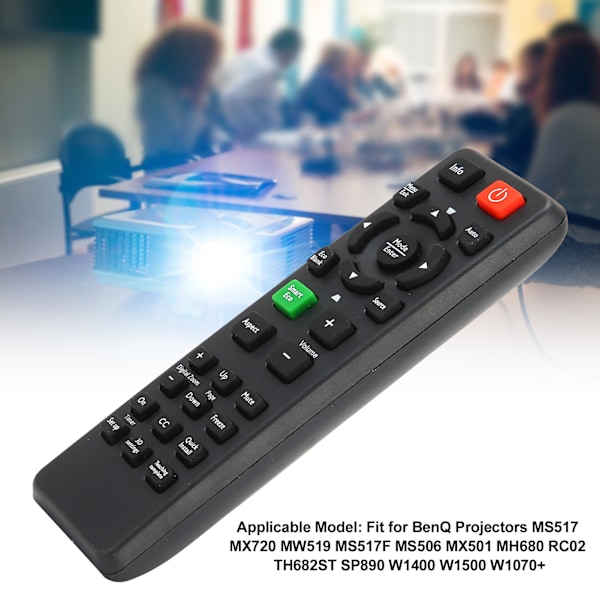 Fjernkontroll som passer til BenQ-projektorer MS517 MX720 MW519 MS517F MS506 MX501 MH680 RC02 TH682ST
