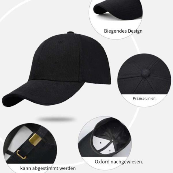 Baseball-lippis, säädettävä, unisex, ilmanvaihtoaukoilla