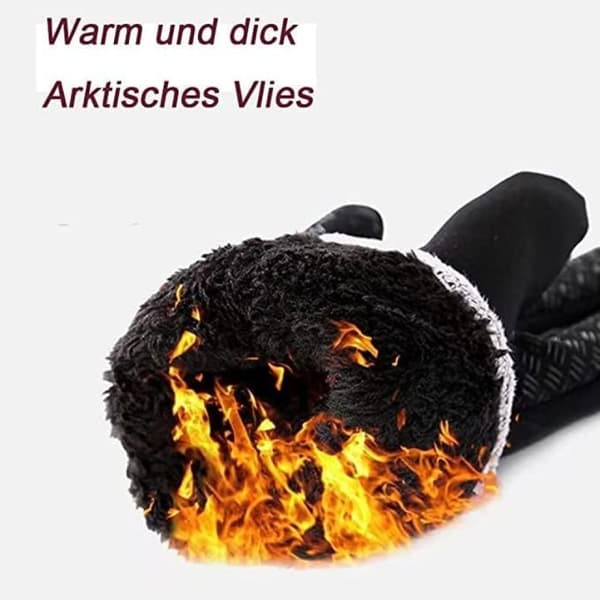 Vinterhansker, varme berøringsskjermhansker, vanntette, vindtette black M