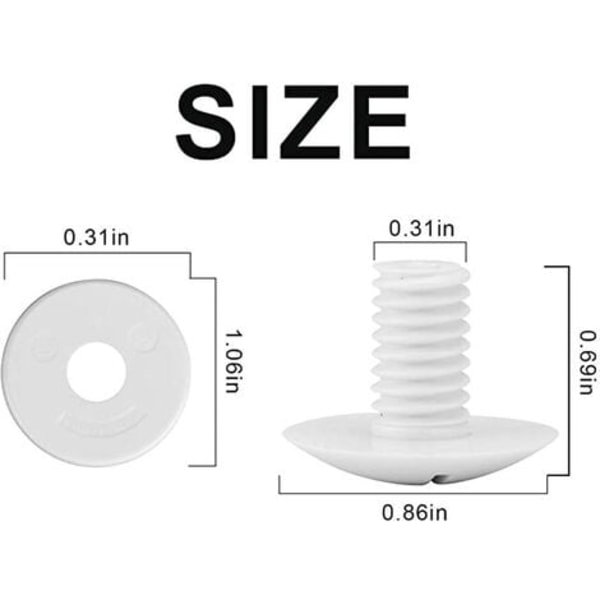 C55 Plastskruvhjul, ersättningsskruv kompatibel med Polaris C-55 C55, 180 280 plastskruv