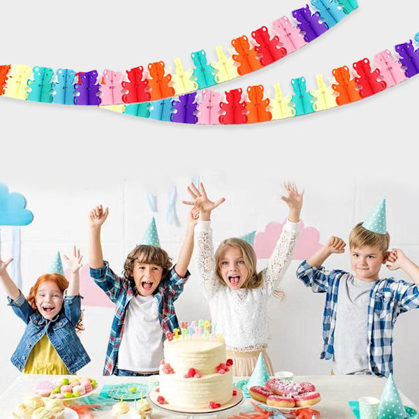 10 st färgglada regnbågsbanderoller färgglada festpappersgirlang