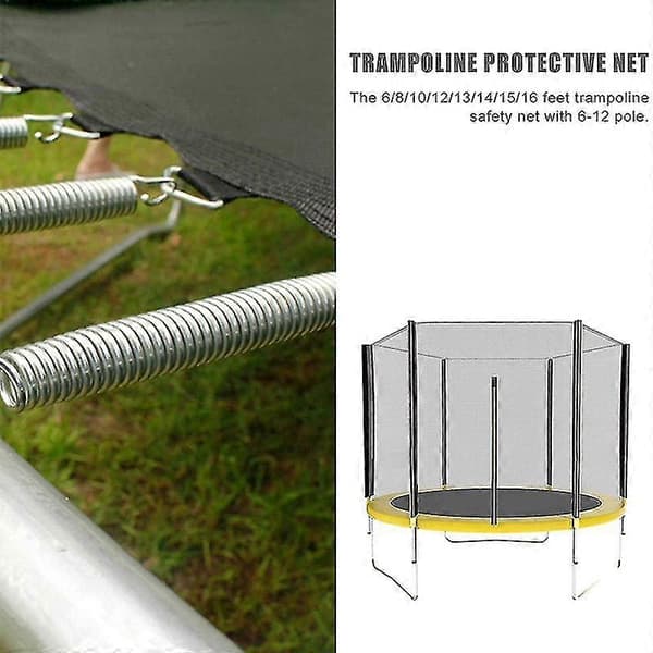 8ft Väderbeständig Rund Trampolin Ersättningsmatta Hoppduk Trädgård Elastisk Studsmatta För