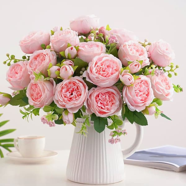 3 Bundter Kunstige Blomster Udendørs UV-Resistente Kunstige Blomster