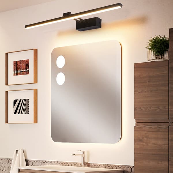 Moderne LED Badeværelseslampe, Energibesparende med Fleksibel Belysning og Mat Diffuser, Aluminium og Akryl Materiale til Badeværelser og