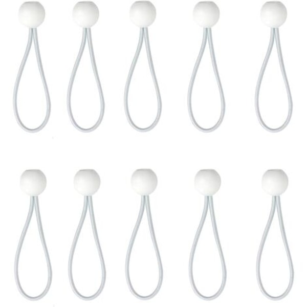 50 stk Elastiske Ballspenner, Presenningsspenner for Paviljong, Camping, Telttropper, Gardinforlengere, 10 cm