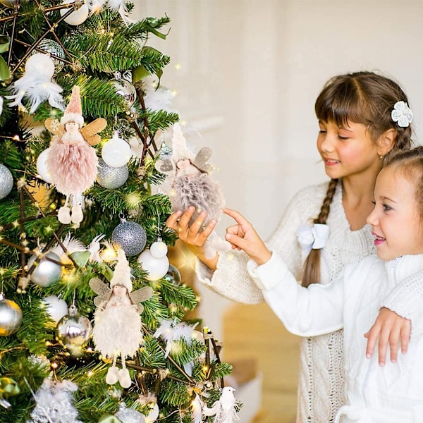 Bedårande Ängeldocka Hänge, Julgransdekoration Handgjord Prydnad För Heminredning, Festdekoration (Set Om 3)