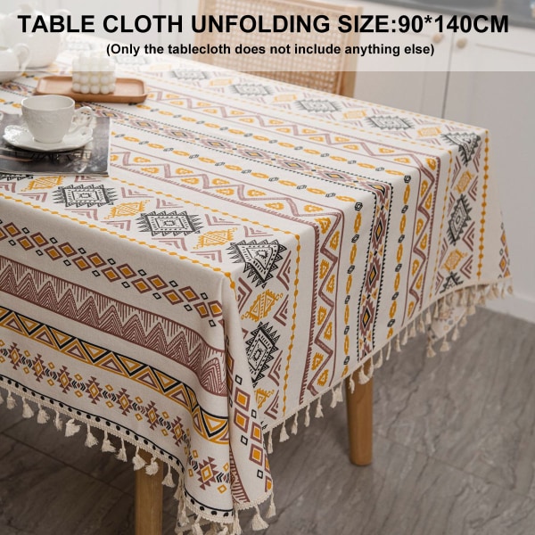 Boho pöytäliina vedenpitävä pöytäliina Boho puuvilla pellava