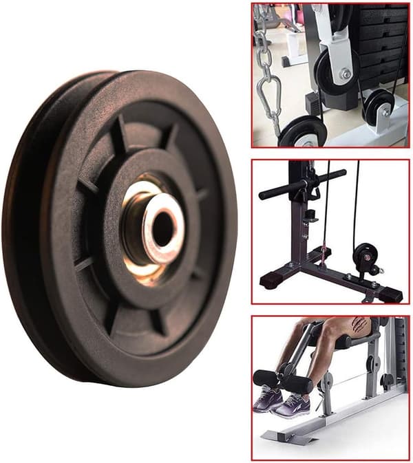 4 st - 90 mm Lager Nylon Rulle, Viktlyftningsrulle, Universal