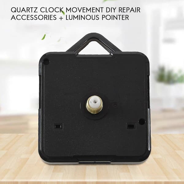 Quartz Klokke Urverk Mekanisme DIY Reparasjonsdeler + Selvlysende Viser