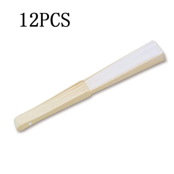 12 STK. Handf?cher Wei? Rosa Bunte F?cher Papierf?cher Hochzeits
