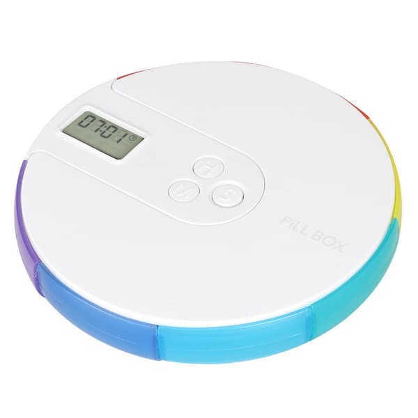Elektronisk tidsstyret dispenser, automatisk foderautomat til tørfoder, programmerbar medicinorganisator med alarmer, 7-dages planlægger til dine pelsede venner