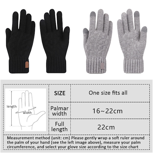 4 par dam vinter touch screen handskar varma fleecefodrade