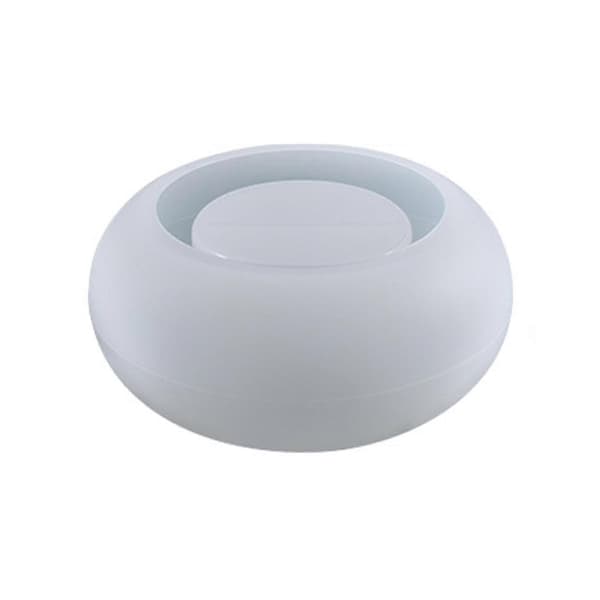 DIY Krystall Epoxyharpiksform Flat Rund Lysestake Speil Silikonform-fg