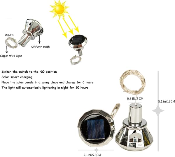 Solar Flasklampor Utomhus Vattentäta Färgglada - 8-pack Vinflask