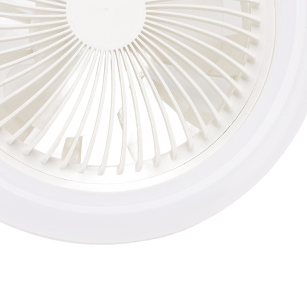 36W Takfläkt Ljus 9,8 Tum Liten Ljudlös E27 LED Fläktlampa för Sovrum 86‑265V Vit