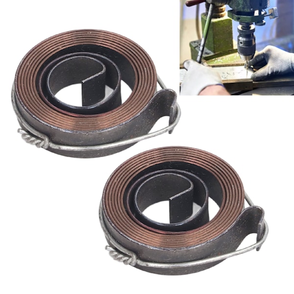 2 stk. Borpressespring, Quill Feed Return Spiralfjeder 0,8x10 Dobbelt Krog 37mm Ydre Diameter