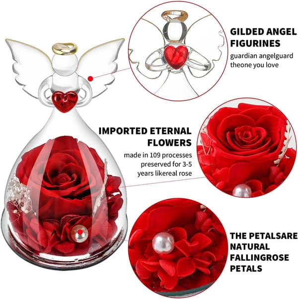 Evig rose i klokke for kvinner - Rose Forever Rose Gave, Evig