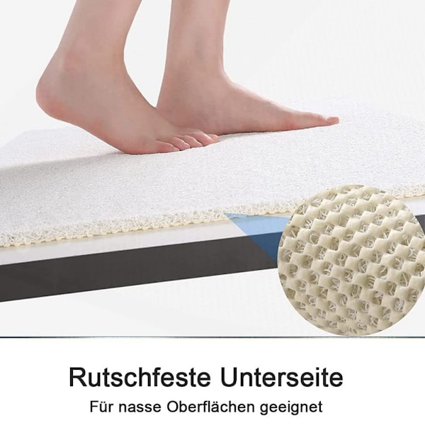 Badrumsmatta, Säker Halkfri Duschmatta med Dränering, Högkvalitativ Snabbtorkande PVC Loofah Badkarsmatta för Bostäder och Kommersiella Utrymmen