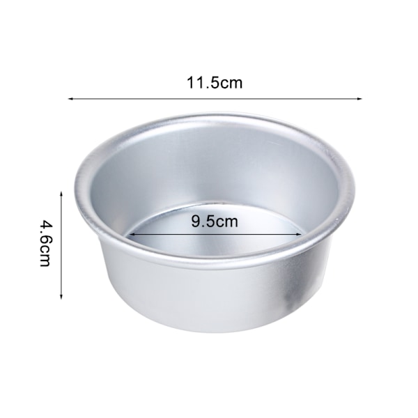 4 tum Aluminiumlegering Non-stick Rund Mini Tårtform Bakform Bakform Läckagesäker och Lätt att Lossa