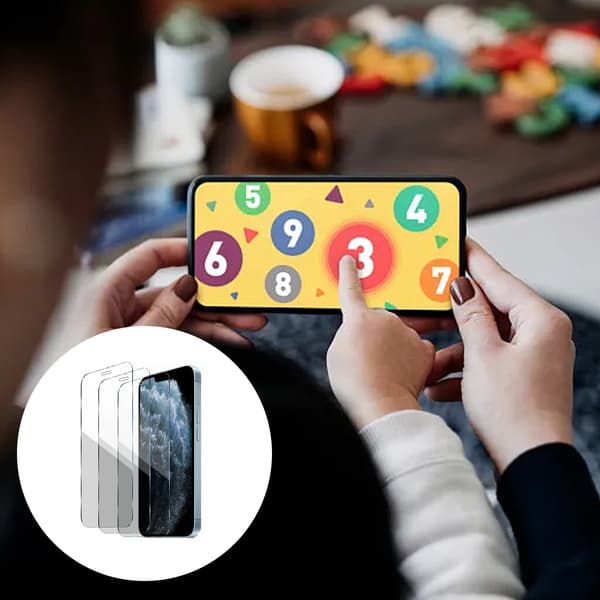 3-pack skärmskydd i härdat glas för iPhone 12/12 Pro